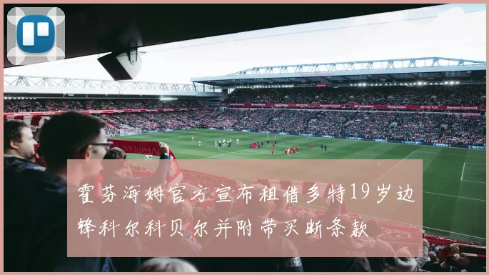 霍芬海姆官方宣布租借多特19岁边锋科尔科贝尔并附带买断条款